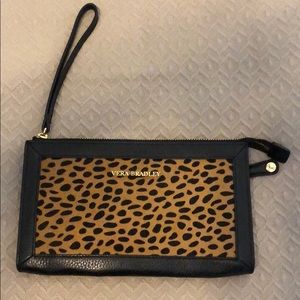 Vera Bradley calf hair wristlet.